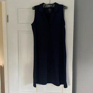 Lou & Grey Navy Sleeveless Polo Athletic Mini Dress Size S